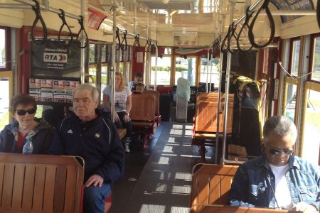 Met de streetcar richting French Quarter